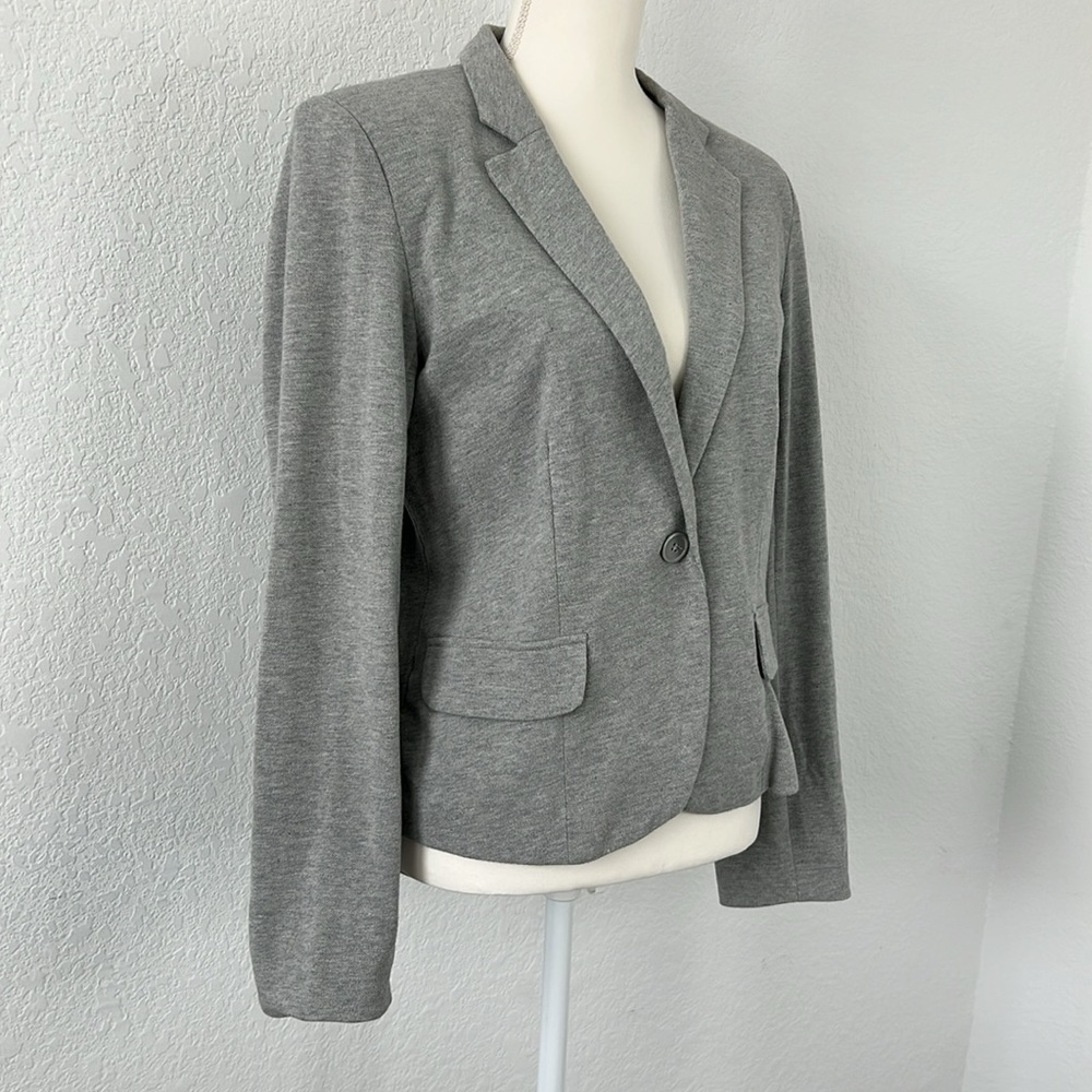 Cynthia Rowley Gray Cotton Lined Blazer Jacket Medium‎ Work Casual - Picture 3 of 11